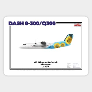 DeHavilland Canada Dash 8-300/Q300 - Air Nippon Network "Himawari" (Art Print) Sticker